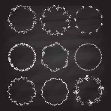Vector hand sketched wreaths