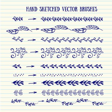 Vector hand sketched brushes.