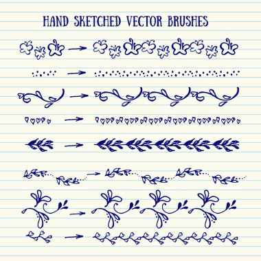 Vector hand sketched brushes.