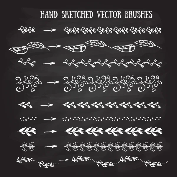 Vector hand sketched brushes. — Stock Vector