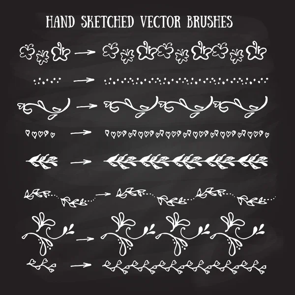 Vector hand sketched brushes. — Stockvector