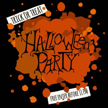 Mutlu Cadılar Bayramı partisi poster. Vektör çizim.