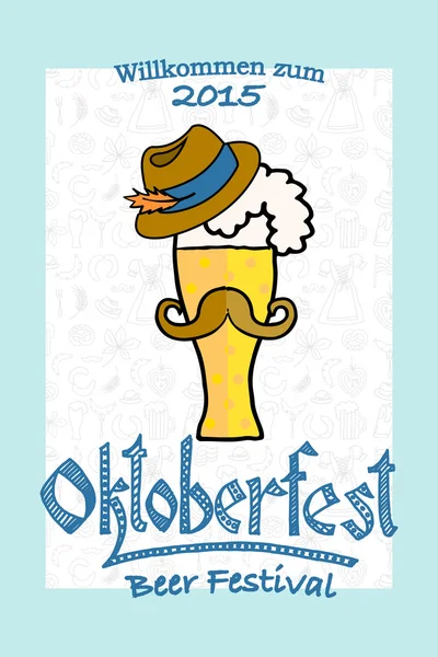 Vector illustration of hipster Oktoberfest logotype