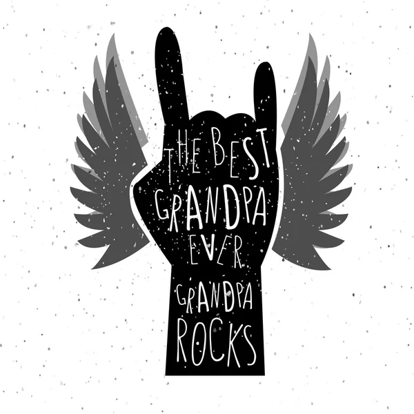 Cartaz do dia dos avós desenhado à mão . — Vetor de Stock