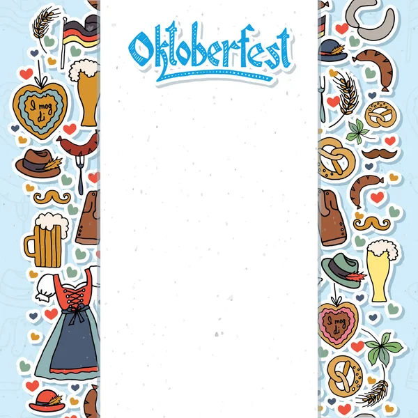 Εικονογράφηση φορέας Oktoberfest στοιχεία που — Διανυσματικό Αρχείο