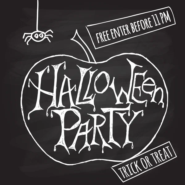 Happy halloween party affisch. Vektor illustration. — Stock vektor