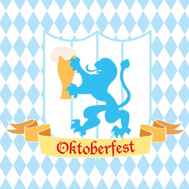 Oktoberfest logo template with coat of arms