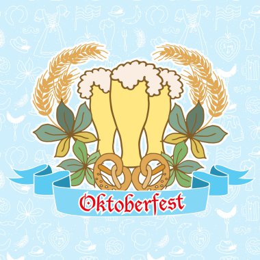 Oktoberfest logo template with coat of arms