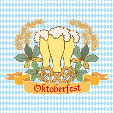 Oktoberfest logo template with coat of arms