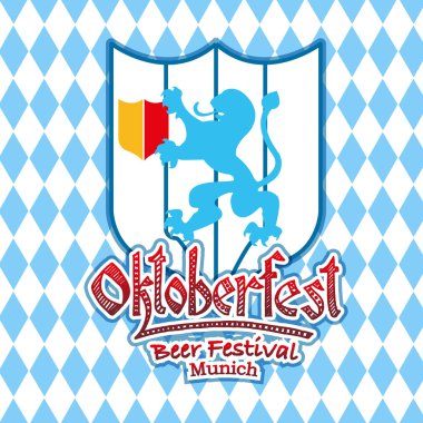 Oktoberfest logo template with coat of arms