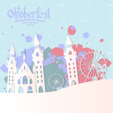 Vector illustration of Oktoberfest card