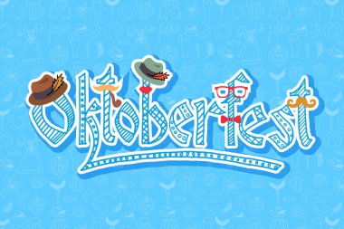 Vector illustration of hipster Oktoberfest elements set