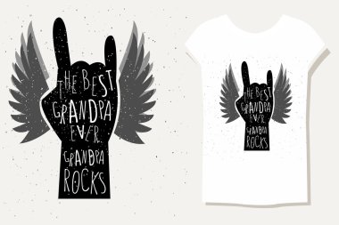 Hand drawn grandparents day poster