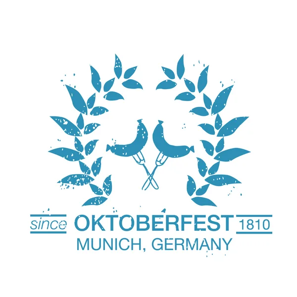 Vector Collection of Oktoberfest hand drawn logo templates. — ストックベクタ