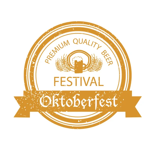 Vector Collection of Oktoberfest hand drawn logo templates. — Stock Vector