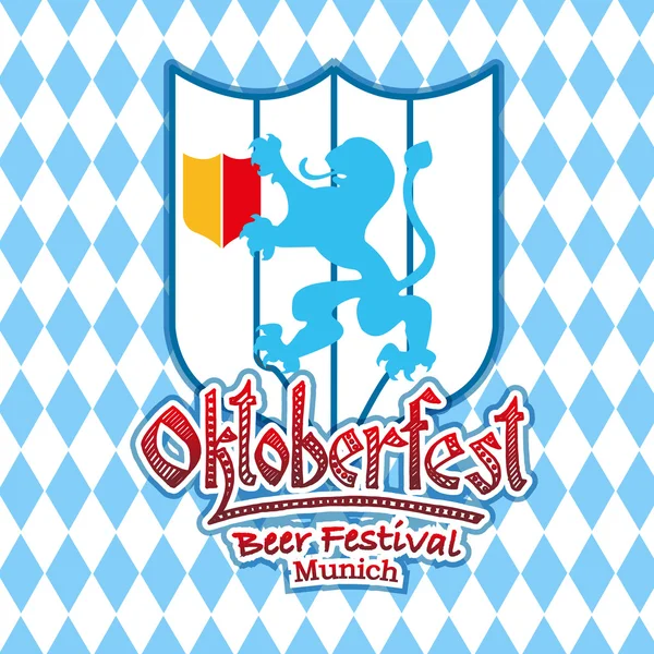 Oktoberfest logo template with coat of arms — Wektor stockowy