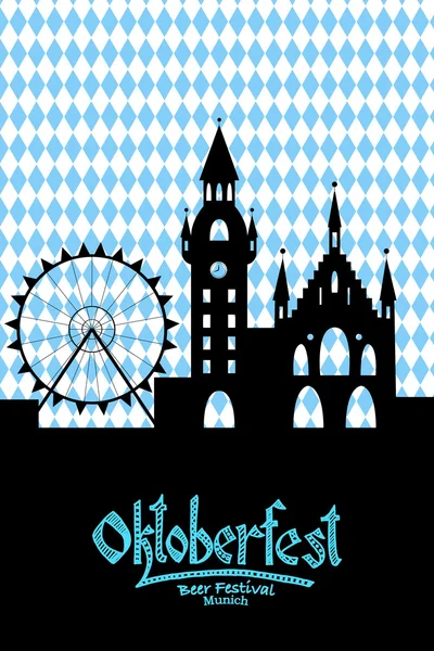Ilustração vetorial do cartão Oktoberfest — Vetor de Stock