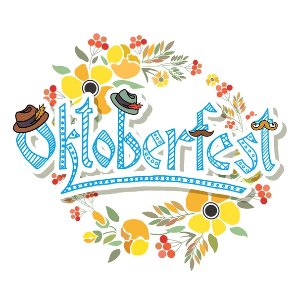 Hand geschetst Oktoberfest pictogram — Stockvector