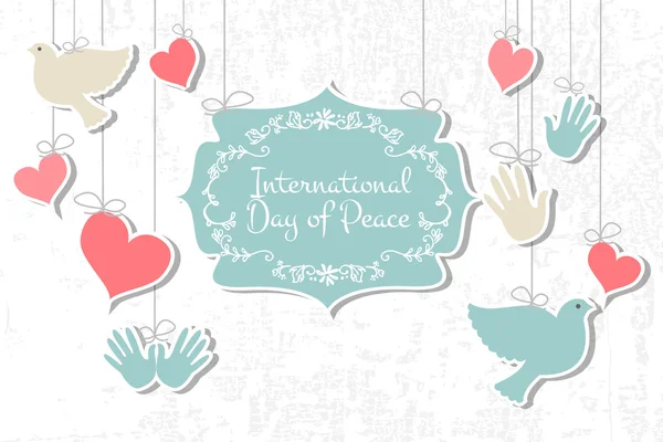 Illustrazione vettoriale della Giornata Internazionale della Pace . — Vettoriale Stock