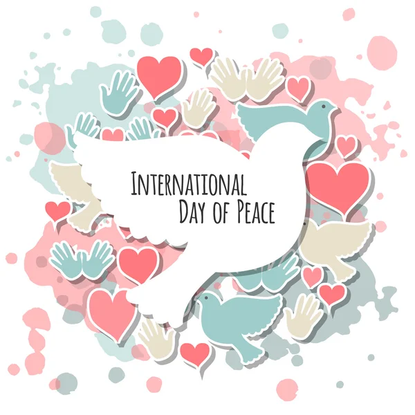 Ilustración del vector del Día Internacional de la Paz — Archivo Imágenes Vectoriales