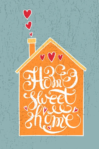 Quote "Home sweet home" — Stock Vector
