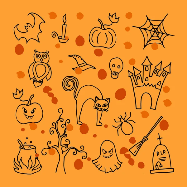 Vector illustration of template for halloween party — 스톡 벡터