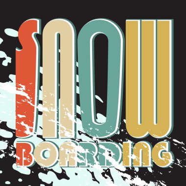 Vector snow boarding poster