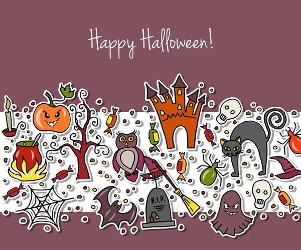 Vector illustration of template for halloween party — 图库矢量图片