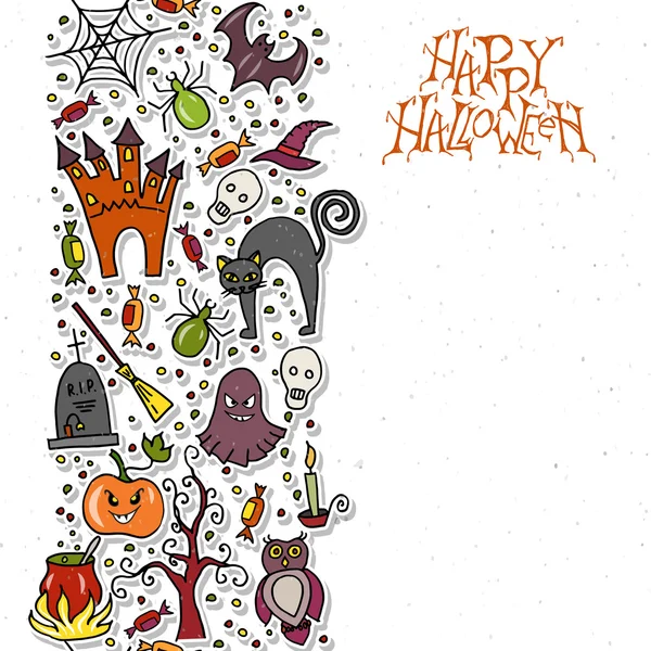 Vector illustration of template for halloween party — 스톡 벡터