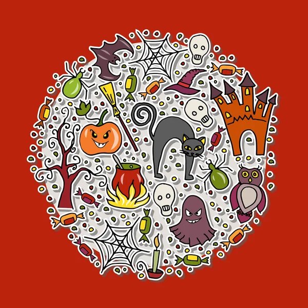 Vector illustration of template for halloween party — 스톡 벡터