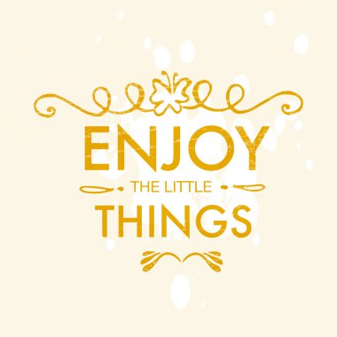 Enjoy the little things motivation square watercolor vintage han