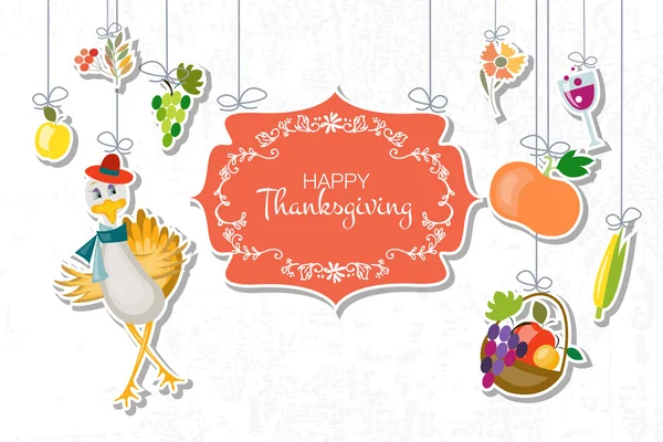 Happy Thanksgiving Day background — Stock Vector