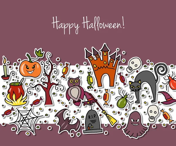 Vector illustration of template for halloween party — 스톡 벡터