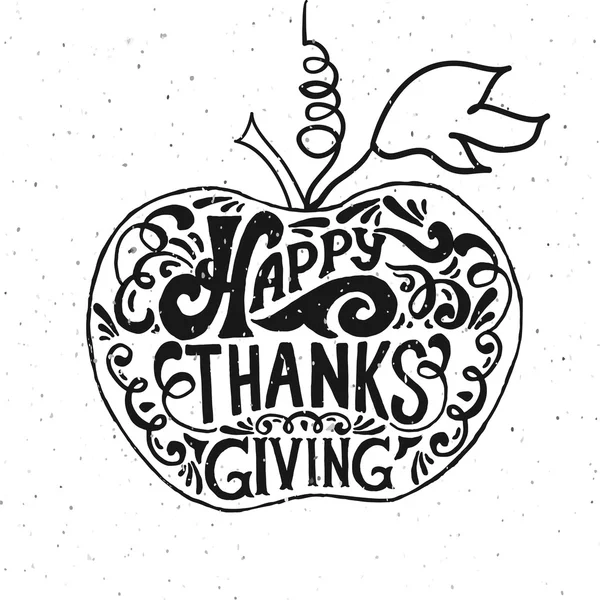 Happy Thanksgiving Day logotype, badge and icon — 스톡 벡터