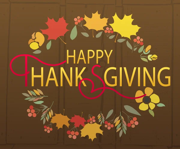 Selamat Hari Thanksgiving logotype, lencana dan ikon - Stok Vektor