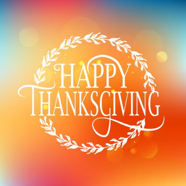 Happy Thanksgiving Day logotype, badge and icon