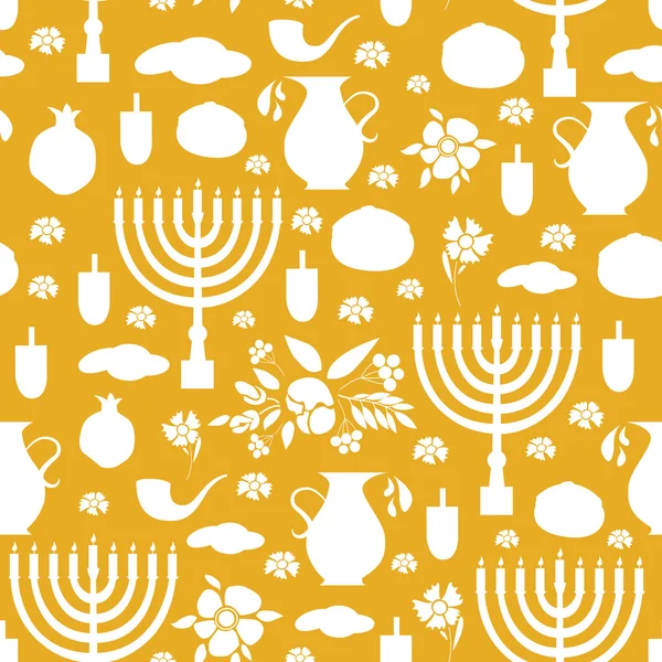 Felice Hanukkah sfondo senza soluzione di continuità . — Vettoriale Stock
