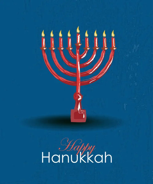 Hand drawn Hanukkah card template — Stock Vector