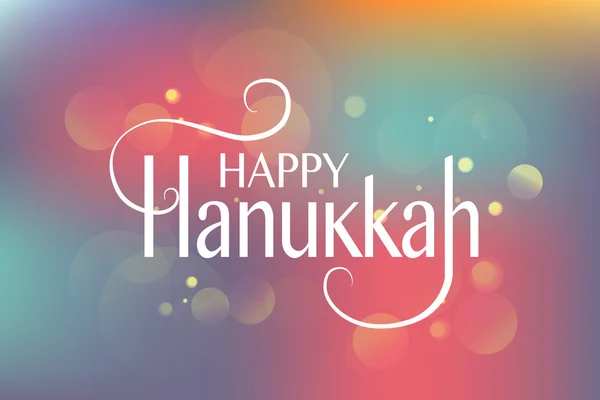 Happy Hanukkah logotype, badge et icône typographie . — Image vectorielle