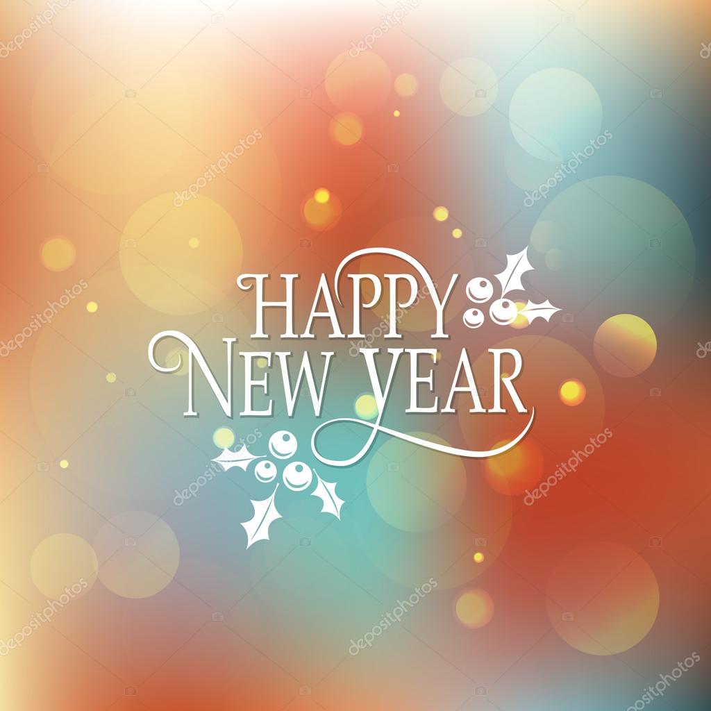Hand sketched Happy New Year badge and icon. Happy New Year logo template. Happy New Year card template. Happy New Year banner, flyer