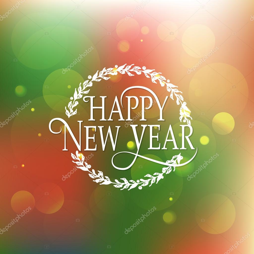 Hand sketched Happy New Year badge and icon. Happy New Year logo template. Happy New Year card template. Happy New Year banner, flyer
