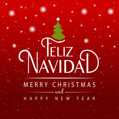 El Feliz Navidad (Nappy yeni yıl içinde İspanyolca) logo çizdi