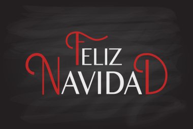 Feliz Navidad yazı. Feliz Navidad banner şablon. Feliz Na