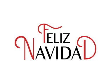 Feliz Navidad yazı. Feliz Navidad afiş temlate. Feliz Nav