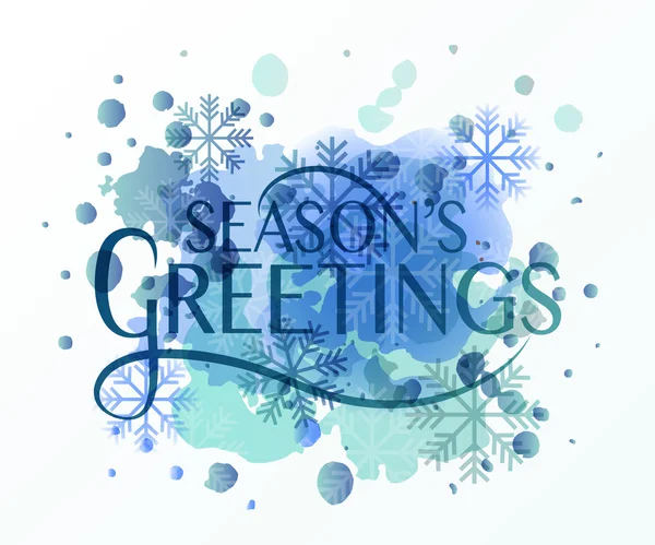 Hand sketched Season's Greetings logotype, badge and icon typogr — 图库矢量图片