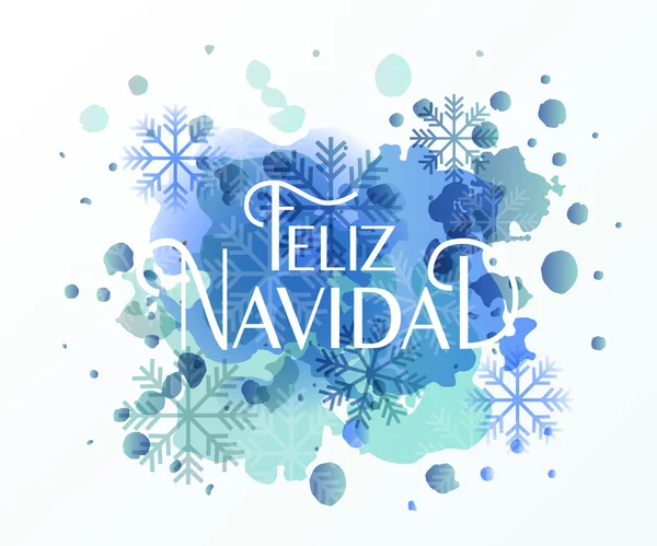 Handgezeichnetes feliz navidad-Logo (neues Jahr in Spanisch) — Stockvektor