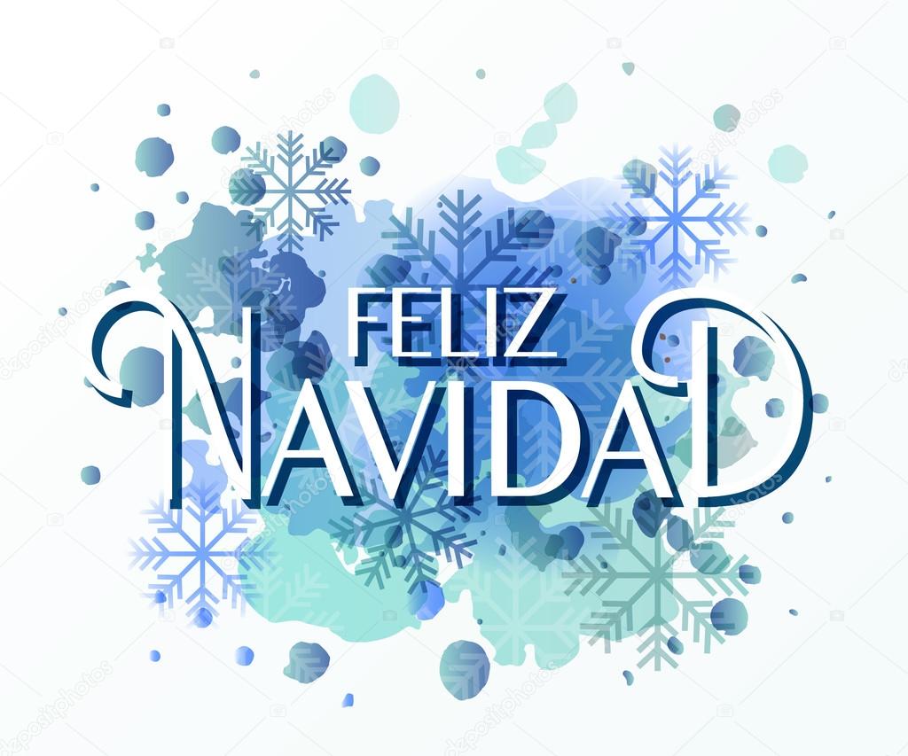 Hand sketched Feliz Navidad (Nappy New Year In spanish) logotype