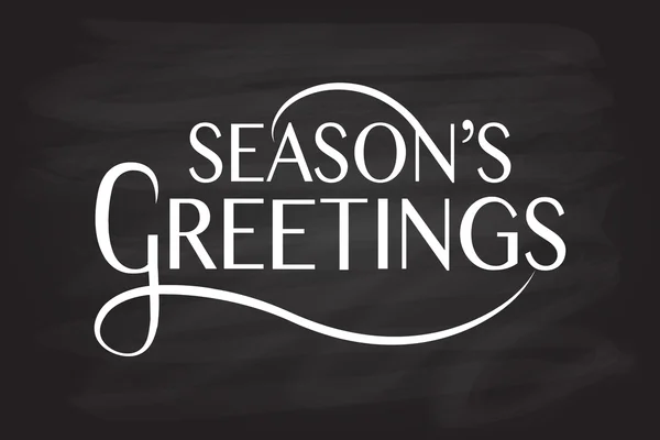 Season's Greetings typography for Christmas/New Year greeting ca — Διανυσματικό Αρχείο