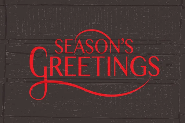 Season's Greetings typography for Christmas/New Year greeting ca — ストックベクタ