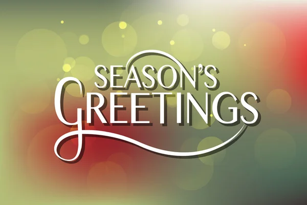 Season's Greetings typography for Christmas/New Year greeting ca — Διανυσματικό Αρχείο